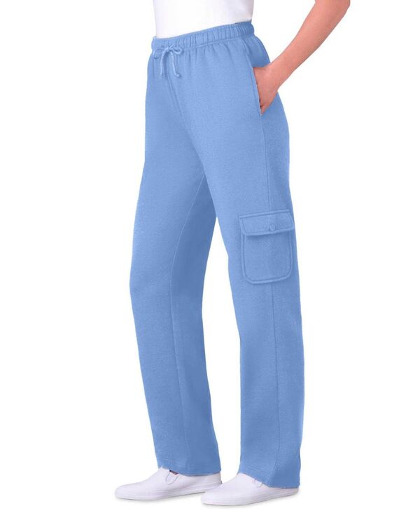 ウーマン ウィズイン レディース ボトムス カジュアルパンツ パンツ スウェットパンツ フリース Woman Within Women's Within Better-Fleece Pull-On Cargo Sweatpants French blue ブルー