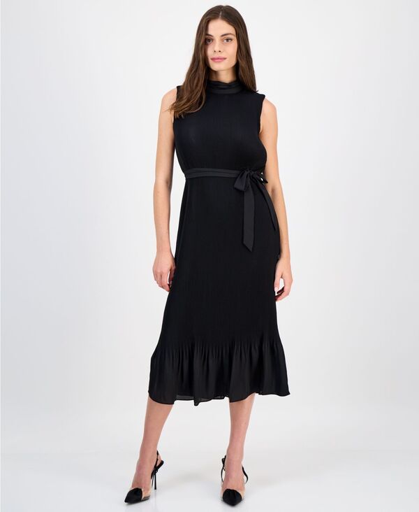 サムエデルマン レディース トップス ワンピース ミディワンピース プリーツ ミディ ノースリーブ Sam Edelman Women's Sleeveless Pleated Midi Dress Black ブラック 14,805円
