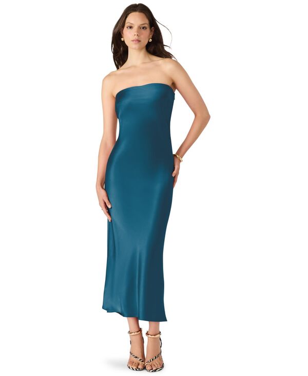 スティーブ マデン レディース トップス ワンピース ストラップレス Steve Madden Women's Jessamine Strapless Dress Deep Teal ティール|ReVida 店
