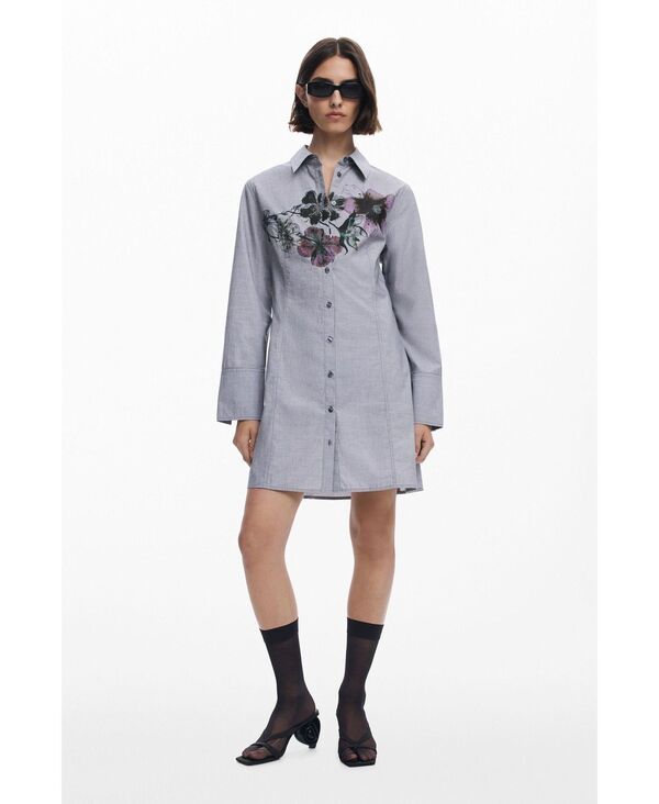 デジグアル レディース トップス ワンピース Desigual Women's Dress designed by Mr. Christian Lacroix Anthracite gray グレー|ReVida 店