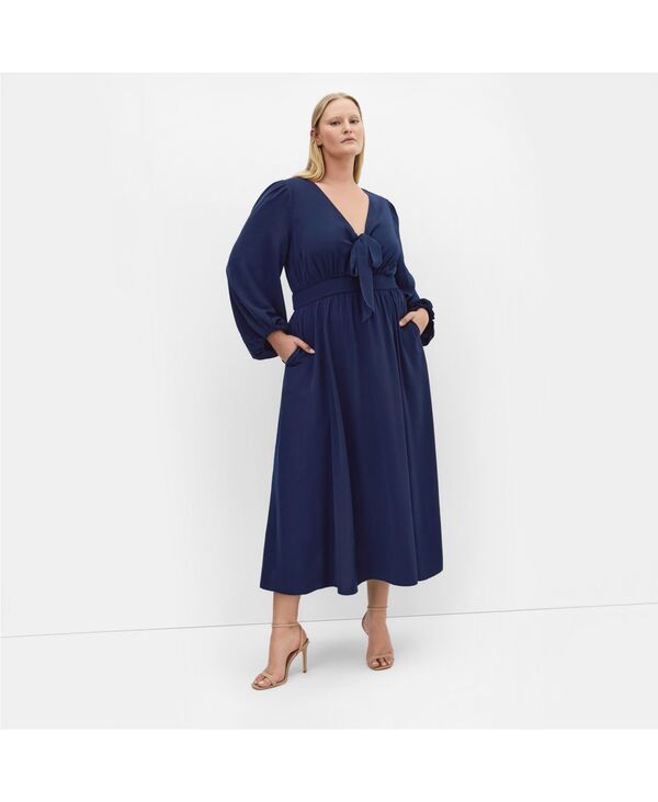 シティーシック レディース トップス ワンピース Vネック マキシワンピース マキシ CITY CHIC Women's Ivanna V Neck Maxi Dress Navy ネイビー