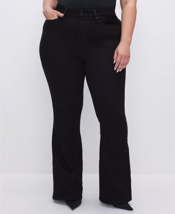 グッドアメリカン レディース ボトムス デニムパンツ ジーンズ Good American Women's Never Fades Flare Jeans Black ブラック