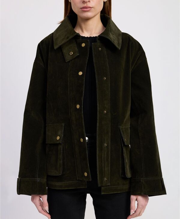 エン セゾン レディース アウター ジャケット・ブルゾン ジャケット En Saison Women's Julien Shacket Jacket Olive オリーブ