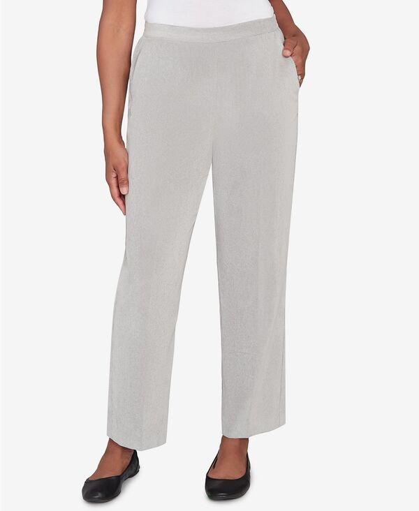 アルフレッド ダナー レディース ボトムス カジュアルパンツ コーデュロイ プチ パンツ Alfred Dunner Petite Stockbridge Pull-On Corduroy Flat Front Average Length Pants Pewter ピューター
