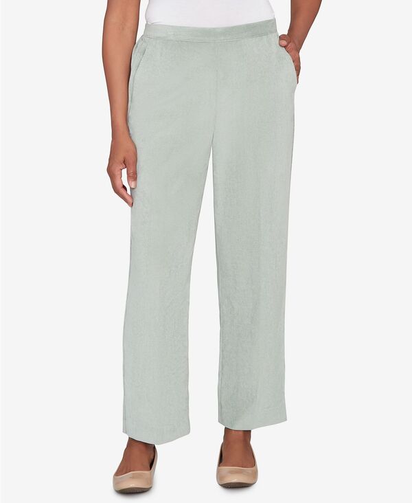 アルフレッド ダナー レディース ボトムス カジュアルパンツ コーデュロイ プチ パンツ Alfred Dunner Petite Stockbridge Pull-On Corduroy Flat Front Average Length Pants Sage セージ