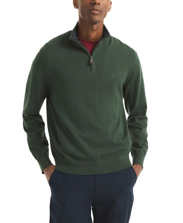 ナウティカ メンズ アウター ニット・セーター ハーフジップ セーター Nautica Men's Navtech Classic-Fit Solid Quarter Zip Sweater Deep Forest フォレスト