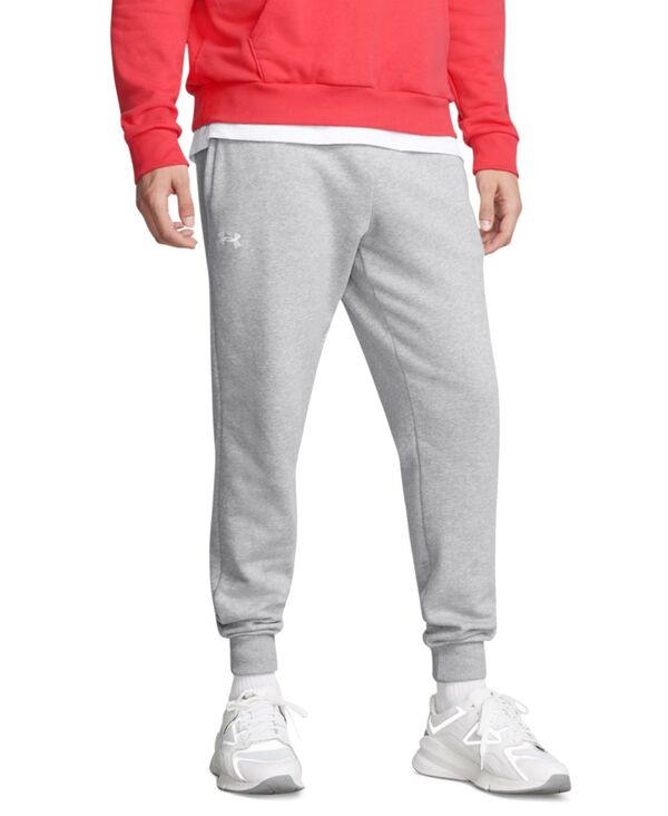アンダーアーマー メンズ ボトムス カジュアルパンツ ジョガーパンツ フリース Under Armour Men's Rival Tapered-Fit Fleece Joggers Mid Gray グレー