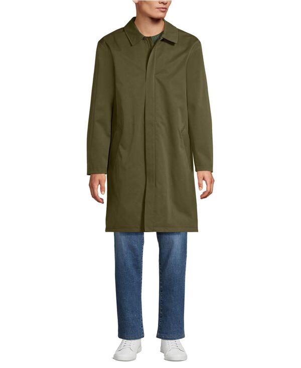 ランズエンド メンズ アウター ジャケット・ブルゾン コート Lands' End Men's Squall Mac Raincoat Woodland moss