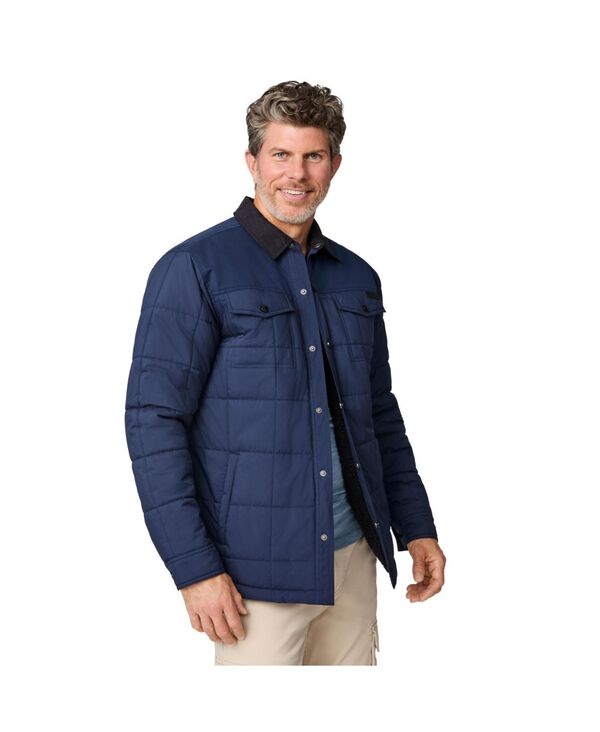 フリー カントリー メンズ アウター ジャケット・ブルゾン シャツ ジャケット Free Country Men's Ridge View Shirt Jacket Navy ネイビー｜ReVida 店