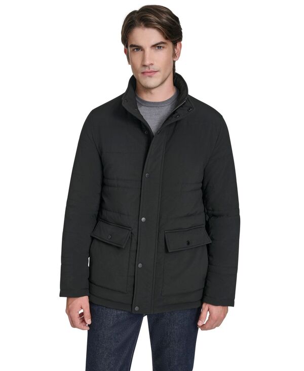 コールハーン メンズ アウター ジャケット・ブルゾン キルティング ジャケット Cole Haan Men's Stretch Quilted Jacket Black ブラック