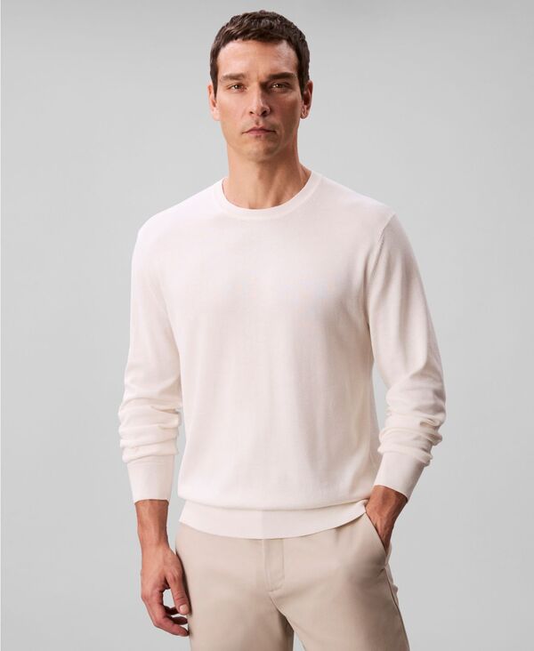 カルバンクライン メンズ アウター ニット・セーター クルーネック セーター Calvin Klein Men's Supima Crewneck Sweater Tofu