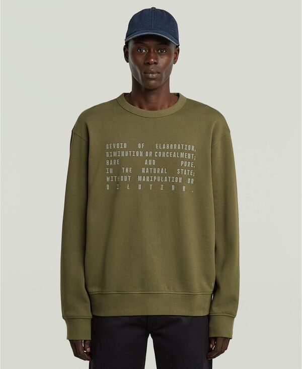 ジースター メンズ トップス Tシャツ プリント シャツ グラフィック G-Star Raw Men's Graphic Printed Oversized T-Shirt Dark Olive オリーブ