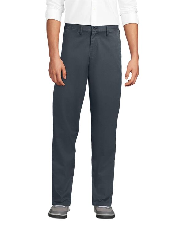 ランズエンド メンズ ボトムス カジュアルパンツ Lands' End Men's Travel Kit Comfort Waist Classic Fit Chino Pant Steel gray グレー｜ReVida 店