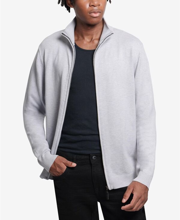 エックス花の冠 メンズ トップス プルオーバー モックネック スウェーター XRAY Men\u0027s Full Zip Mock Neck Sweater Light heather grey 薄墨色