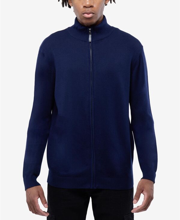 エックスレイ メンズ トップス シャツ モックネック セーター XRAY Men's Full Zip Mock Neck Sweater Navy ネイビー