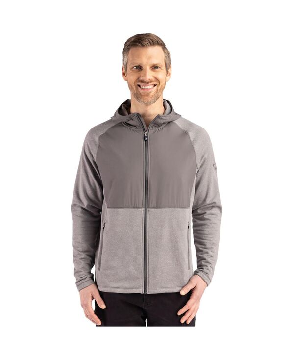 カッターアンドバック メンズ アウター ジャケット・ブルゾン フリース ジャケット Cutter \u0026 Buck Men Peshastin Fleece Recycled Hybrid Jacket Elemental grey heather グレー