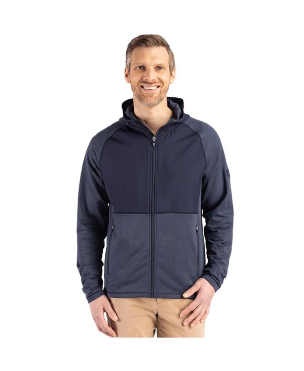 カッターアンドバック メンズ アウター ジャケット・ブルゾン フリース ジャケット Cutter \u0026 Buck Men Peshastin Fleece Recycled Hybrid Jacket Navy blue heather ヘザー