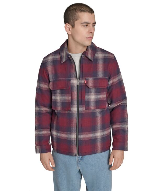 リーヴァイズジーンズ メンズ アウター 上衣・上衣 プルオーバー 上衣 Levi\u0027s Men\u0027s Two Pocket Shirt Jacket Rust Ombre Plaid 挙げ句の果て