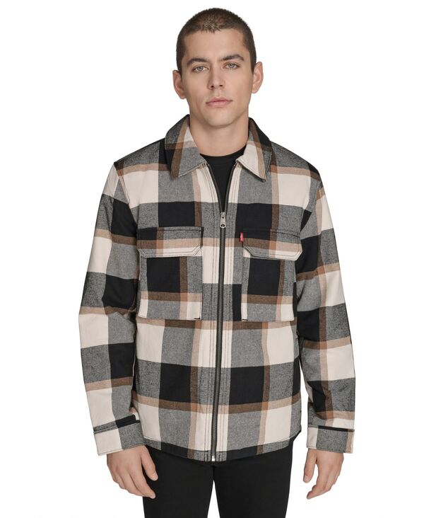 リーヴァイズジーンズ メンズ アウター 上衣・上衣 プルオーバー 上衣 Levi\u0027s Men\u0027s Two Pocket Shirt Jacket Skater Plaid 照合のしるし