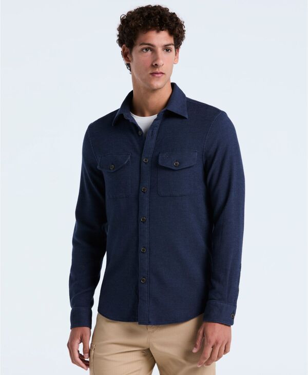 オリジナルペンギン メンズ トップス シャツ Original Penguin Men's Long Sleeve Double Cloth Overshirt Dark Sapphire サファイア 8,125円