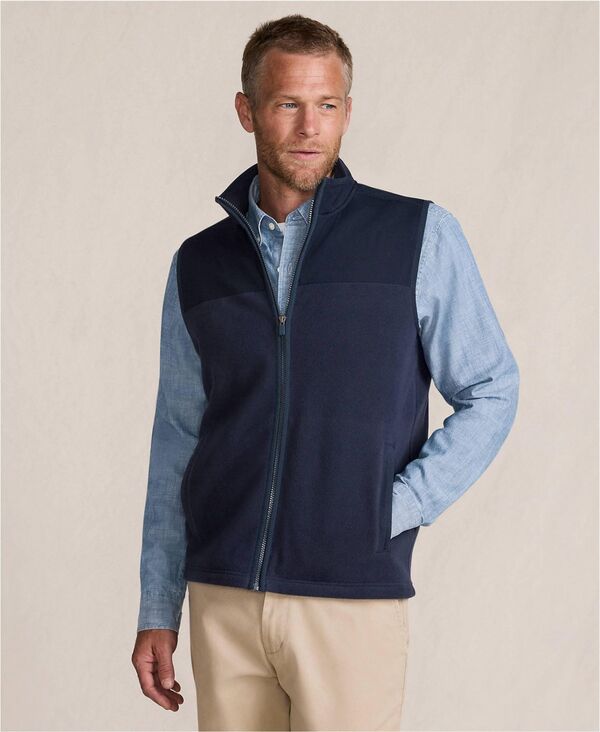 ランズエンド メンズ トップス ベスト トール フリース Lands' End Big & Tall Anyweather RainDefense Fleece Vest Radiant navy ネイビー