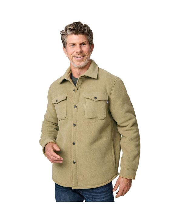 無償性 カントリー メンズ アウター 上衣・上衣 プルオーバー スエードクロス フリース 上衣 Free Country Men\u0027s Sueded Tundra Fleece Shirt Jacket Saddle
