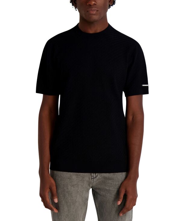 カール ラガーフェルド メンズ アウター ニット・セーター クルーネック セーター KARL LAGERFELD PARIS Men's Crewneck Sweater Black ブラック