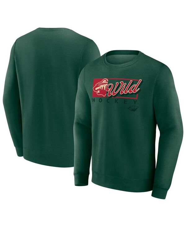 ファナティクス メンズ アウター パーカー・スウェット スウェット シャツ フリース Fanatics Men's Green Minnesota Wild Focus Fleece Pullover Sweatshirt Green グリーン