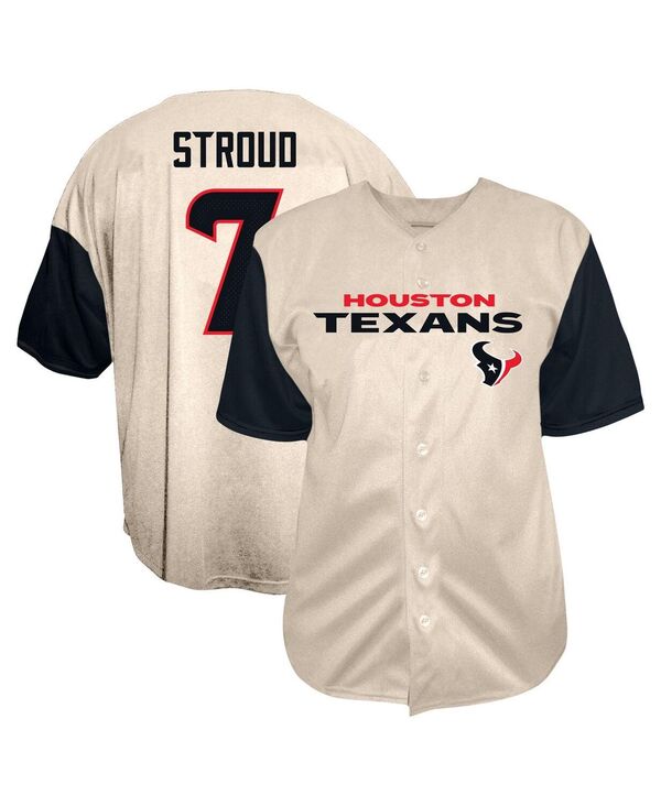 ファナティクス メンズ トップス シャツ トール Fanatics Men's C.J. Stroud Cream Houston Texans Big Tall Baseball Button-Up Shirt Cream クリーム 15,315円