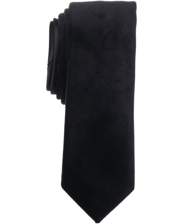 赤ちょうちんスリー メンズ 付属品 タイ 天鵞絨 Bar III Men\u0027s Tux Velvet Solid Tie Black 黒いこと バッグ・小物・ブランド雑貨-ネクタイ-スーツ用ファッション小物