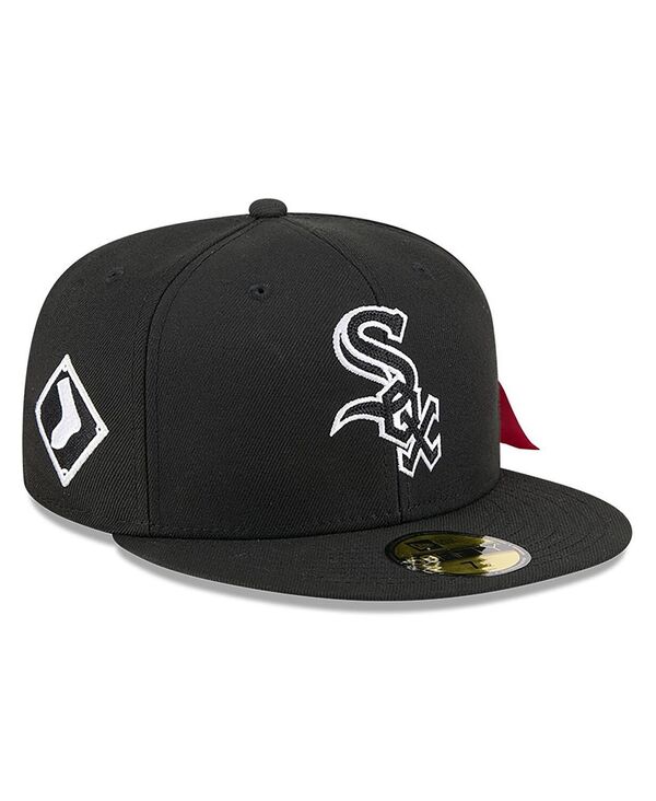 ニューエラ レディース アクセサリー 帽子 New Era x Alpha Industries Men's Black Chicago White Sox 59FIFTY Fitted Hat Black ブラック