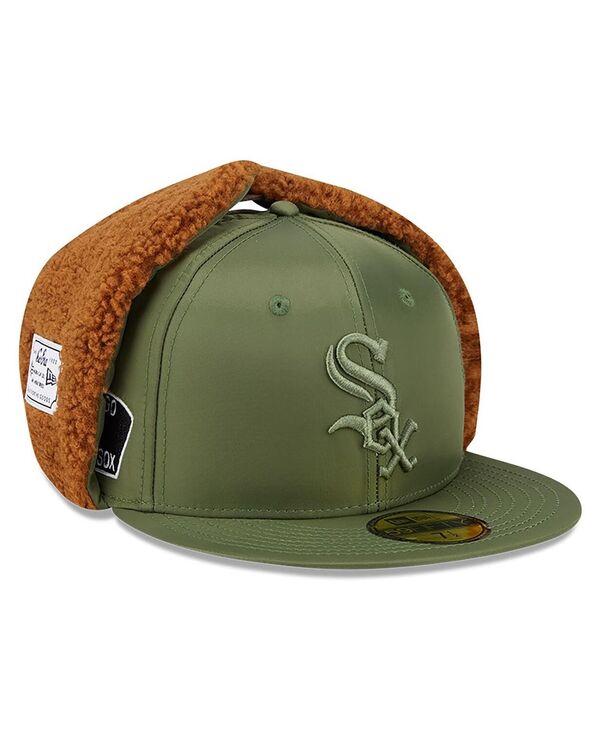 ニューエラ レディース アクセサリー 帽子 New Era x Alpha Industries Men's Olive Chicago White Sox Dog Ear 59FIFTY Fitted Hat Olive オリーブ