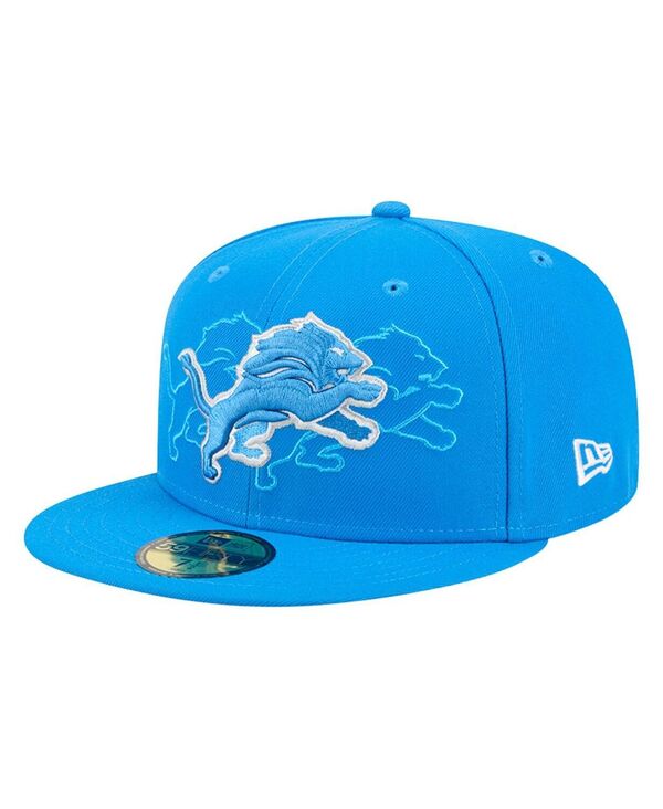 ニューエラ メンズ アクセサリー 帽子 New Era Men's Blue Detroit Lions Tri-Hit 59FIFTY Fitted Hat Blue ブルー