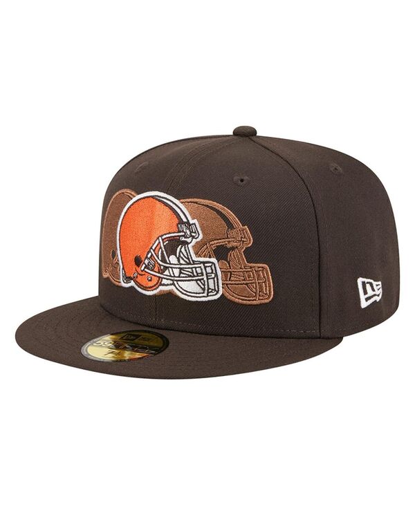 ニューエラ メンズ アクセサリー 帽子 New Era Men's Brown Cleveland Browns Tri-Hit 59FIFTY Fitted Hat Brown ブラウン