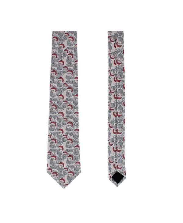 トラファルガー メンズ アクセサリー ネクタイ シルク TRAFALGAR Men's Santa Claus Is Watching Silk Novelty Necktie Cream クリーム