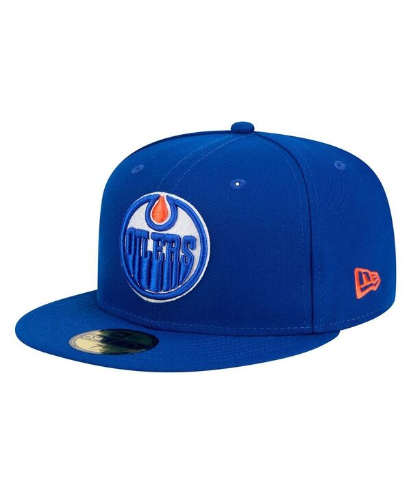 ニューエラ メンズ アクセサリー 帽子 New Era Men's Royal Edmonton Oilers Core 59FIFTY Fitted Hat Royal