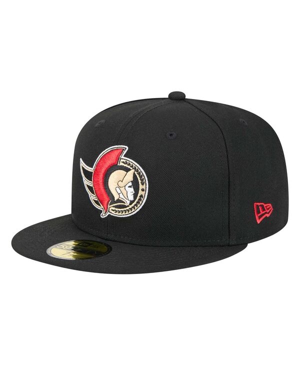 ニューエラ メンズ アクセサリー 帽子 New Era Men's Black Ottawa Senators Core 59FIFTY Fitted Hat Black ブラック