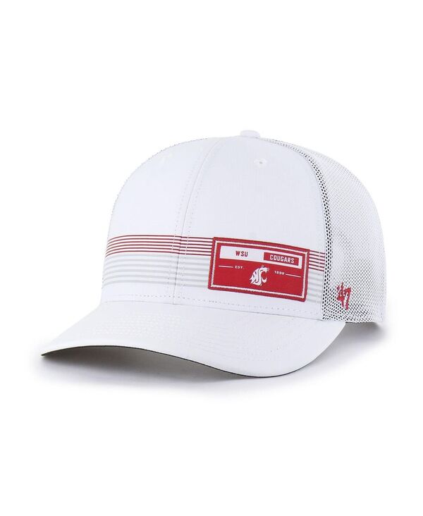 47 ブランド メンズ アクセサリー 帽子 '47 Brand Men's White Washington State Cougars Rangefinder Brrr Trucker Adjustable Hat White ホワイト