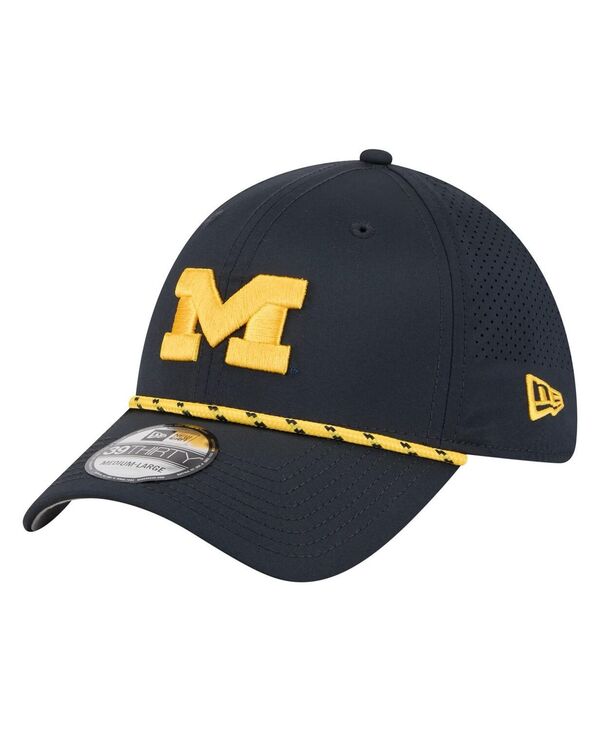 ニューエラ メンズ アクセサリー 帽子 New Era Men's Navy Michigan Wolverines Rope 39THIRTY Flex Hat Navy ネイビー