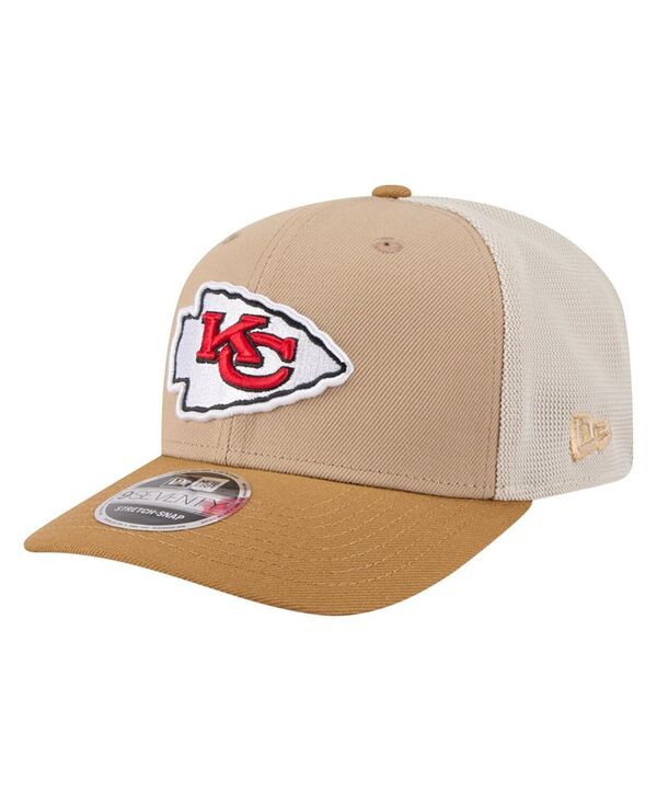 ニューエラ メンズ アクセサリー 帽子 New Era Men'sLight Beige Kansas City Chiefs Two-Tone Trucker 9SEVENTY Adjustable Hat Light Beige ベージュ