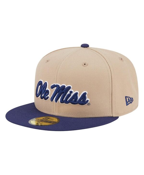 ニューエラ メンズ アクセサリー 帽子 New Era Men'sKhaki Ole Miss Rebels Two-Tone 59FIFTY Fitted Hat Khaki カーキ|ReVida 店