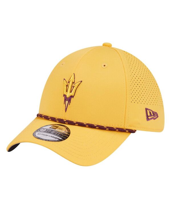 ニューエラ メンズ アクセサリー 帽子 New Era Men'sGold Arizona State Sun Devils Rope 39THIRTY Flex Hat Gold ゴールド