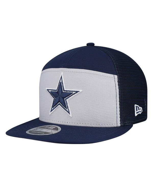 ニューエラ メンズ アクセサリー 帽子 New Era Men's Gray/Navy Dallas Cowboys Outdoor Split Panel 9FIFTY Snapback Hat Gray Navy グレー