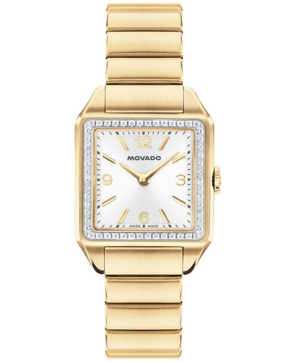 モバド レディース アクセサリー 腕時計 Tシャツ Movado Women 1917 Lab Grown Diamond Swiss Quartz Gold Stainless Steel Watch 25 x 34.1mm Gold-tone ゴールド