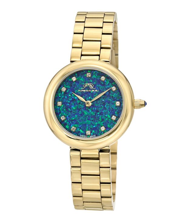 ポルサモンブリュー レディース アクセサリー 腕時計 Tシャツ Porsamo Bleu Women's Opal Stainless Steel Bracelet Watch 1331BOPS Gold tone ゴールド