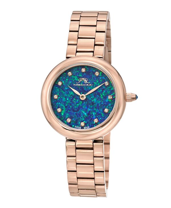 ポルサモンブリュー レディース アクセサリー 腕時計 Tシャツ Porsamo Bleu Women's Opal Stainless Steel Bracelet Watch 1331COPS Rose tone|ReVida 店