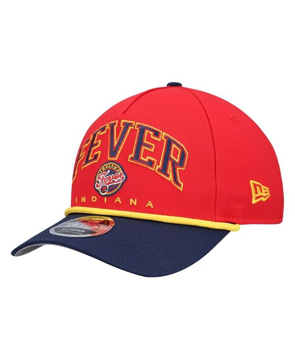 ニューエラ メンズ アクセサリー 帽子 New Era Men's Red Indiana Fever Bold Arch COOLERA 9FORTY A-Frame M-Crown Adjustable Hat Red レッド｜ReVida 店