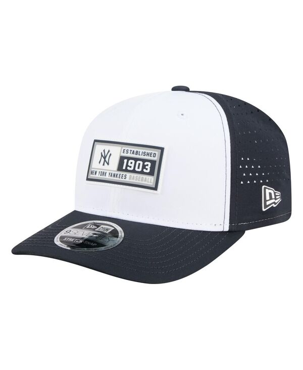 ニューエラ メンズ アクセサリー 帽子 New Era Men's White/Navy New York Yankees Established Patch 9SEVENTY Adjustable Hat White Navy ホワイト