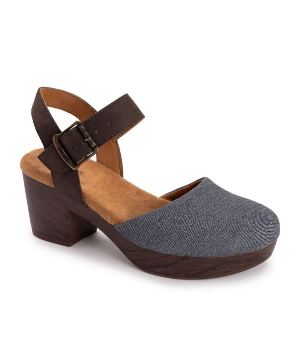 ムクルクス レディース シューズ パンプス MUK LUKS Women's Merritt Closed Toe Quarter Strap Shoe Denim/ dark brown デニム|ReVida 店