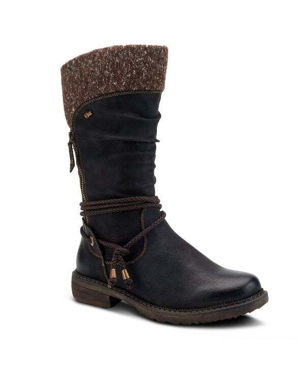 スプリングステップ レディース シューズ ブーツ・レインブーツ キャップ ブーツ Spring Step Acaphine Water-Resistant Booties with Faux Shearling Lining Black ブラック|ReVida 店